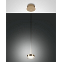 LED Pendelleuchte DUNK, 1x8W, 3000K, IP20, Messing satiniert