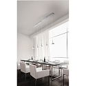 Fabas Luce Fabas Luce DUNK LED Pendant luminaire, brushed aluminum, 5 flames