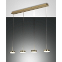 LED Pendelleuchte DUNK, 4x8W, 3000K, IP20, Messing satiniert