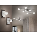 Fabas Luce LED Wandleuchte MILL, 16W 3000K 1510lm, drehbar, Nickel satiniert