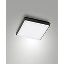LED Bad-Deckenleuchte DESDY, IP54 IK10, eckig, 24 x 24cm, 23W 3000K 2272lm, schaltbar, Aluminium / PC, schwarz