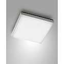 Fabas Luce DESDY LED Ceiling luminaire, IP54, aluminum, white, 30x30cm