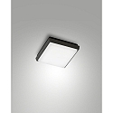 LED Bad-Deckenleuchte DESDY, IP54 IK10, eckig, 18 x 18cm, 10W 3000K 867lm, schaltbar, Aluminium / PC, schwarz