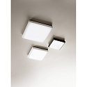 Fabas Luce LED Bad-Deckenleuchte DESDY, IP54 IK10, eckig, 18 x 18cm, 10W 3000K 867lm, schaltbar, Aluminium / PC, schwarz