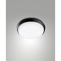 LED Bad-Deckenleuchte OLLY, rund, IP54 IK10, rund, � 24cm, 23W 3000K 2670lm, schaltbar, Aluminium / PC, schwarz