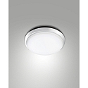 Fabas Luce OLLY LED Ceiling luminaire, IP54, aluminum, white, � 24cm