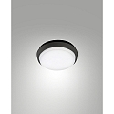 LED Bad-Deckenleuchte OLLY, IP54 IK10, rund, � 17.5cm, 10W 3000K 1030lm, schaltbar, Aluminium / PC, schwarz