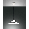 LED Pendant luminaire ARAGON, incl. Smartluce, 1x 18W, 3000K, 1620lm, IP20, white