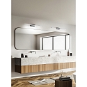 Fabas Luce mirror luminaire NALA 1095MM down, square, switchable, arched IP44, chrome 