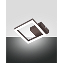 LED Decken-/Wandleuchte BARD, 18,3cm, 11W, 3000K 1080lm, IP20, dimmbar, rostbraun