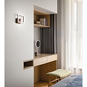 Fabas Luce LED Decken-/Wandleuchte BARD, 18,3cm, 11W, 3000K 1080lm, IP20, dimmbar, rostbraun