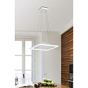LED Pendelleuchte BARD inkl. SMART LUCE, 42x42cm, dimmbar, 39W 3000K 3880lm, wei�