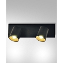 Fabas Luce Spot MODO, GU10, 2-flammig, IP20, schwarz