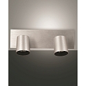 Spotleuchte MODO, IP20, 2-flammig, 2x GU10 max. 35W, dreh- und schwenkbar, Aluminium geb�rstet