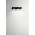 Fabas Luce Spot MODO, GU10, 3-flammig, IP20, schwarz