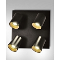 Fabas Luce Spot MODO, GU10, 4-flammig, IP20, schwarz
