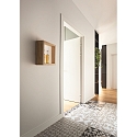 Fabas Luce LED Wandleuchte WINDOW, 37.5 x 37.5cm, 29W 3000K 2880lm, mit Steckerkabel + Schalter, Eiche / Acryl, Eichenholz