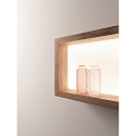 Fabas Luce LED Wandleuchte WINDOW, 60.5 x 30.5cm, 35W 3000K 3450lm, mit Steckerkabel + Schalter, Eiche / Acryl, Eichenholz