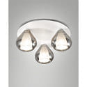 Deckenleuchte LILA, 3-flammig, E14, Borosilikatglas, Schirme fum�