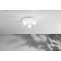 Fabas Luce Deckenleuchte LILA, 3-flammig, E14, Borosilikatglas, Schirme transparent