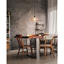Pendelleuchte ELA, H�he verstellbar, E27 max. 60W, Metall / geblasenes Glas, Amber