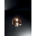 Fabas Luce Pendelleuchte MAIA, H�he verstellbar, E27 max. 60W, Metall / geblasenes Glas, Amber