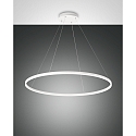 LED Pendant luminaire GIOTTO, 60W, 4000K, 6700lm, IP20, Smartluce compatible, white