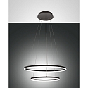 LED Pendant luminaire GIOTTO, 1x 52W, 3000K, 4680lm, IP20, black
