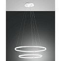 LED Pendant luminaire GIOTTO, 37+28W, 3000K, 4030+3020lm, IP20, incl. Smartluce, white