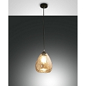 Pendant luminaire GISELLA, incl. Smartluce, E27, 1x 60W, IP20, amber