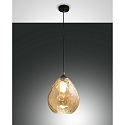 Pendant luminaire GISELLA, incl. Smartluce, E27, 1x 60W, IP20, amber