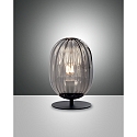 Table lamp INFINITY, E27, 1x 40W, IP20, gray transparent