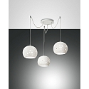 Pendant luminaire CORVARA, E27, 3x 40W, IP20, white