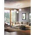 Fabas Luce Pendant luminaire CORVARA, E27, 3x 40W, IP20, white