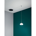 Fabas Luce LED Pendant luminaire ARABELLA, 1x 8W, 3000K, 720lm, IP20, height 200cm max., white