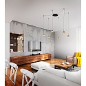 Fabas Luce LED Pendant luminaire ARABELLA, incl. Smartluce, 6x 8W, 3000K, 4320lm, IP20, amber