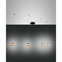 LED Pendant luminaire ARABELLA 2, incl. Smartluce, 4x 8W, 3000K, 2880lm, IP20, amber