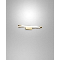 Fabas Luce LED Wall luminaire RAPALLO, 1x 10W, 3000K, 1100lm, IP44, satin brass