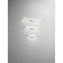 Fabas Luce LED Wall luminaire RAPALLO, 1x 10W, 3000K, 1100lm, IP44, satin brass