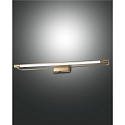 LED Wall luminaire RAPALLO, 1x 14W, 3000K, 1470lm, IP44, satin brass