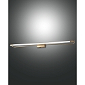 LED Wall luminaire RAPALLO, 1x 20W, 3000K, 2200lm, IP44, satin brass