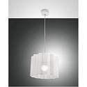pendant luminaire GLICINE 1 flame E27 IP20, white