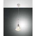 pendant luminaire TRIS 1 flame E27 IP20, transparent, white