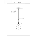 Fabas Luce Pendelleuchte TRIS, 1-flammig, E27, IP20, transparent