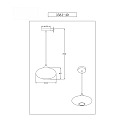 Fabas Luce pendant luminaire FIORDALISO E27 IP20, grey, black, transparent, fum�