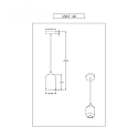 pendant luminaire ASTON E27 IP20, amber, black