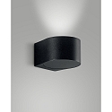 LED Wall luminaire LAO, 1x 6W, 3000K, 540lm, IP65, black