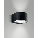 LED Wall luminaire LAO, 2x 6W, 3000K, 1080lm, IP65, black