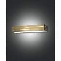 LED Wandleuchte BANNY, IP20, Up/Down + Lichtdekor, 31cm, 18W 3000K, schaltbar, Messing satiniert