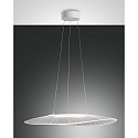 LED Pendant luminaire VELA, 1x 40W, 3000K, 4000lm, IP20, white, incl. Smartluce